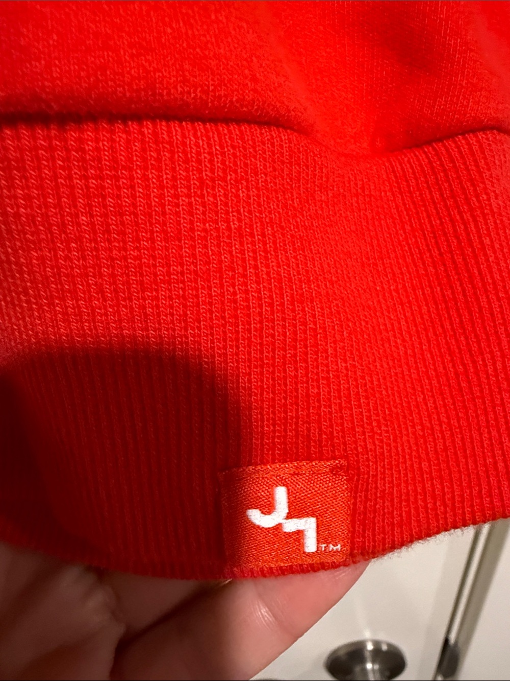 JoyLab Red Crewneck Sweatshirt with White Polo Collar - Picture 3 of 11